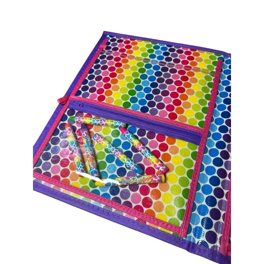 2020 Lisa Frank Tikanni Trifold Portfolio Storage Binder School Folder Crayons